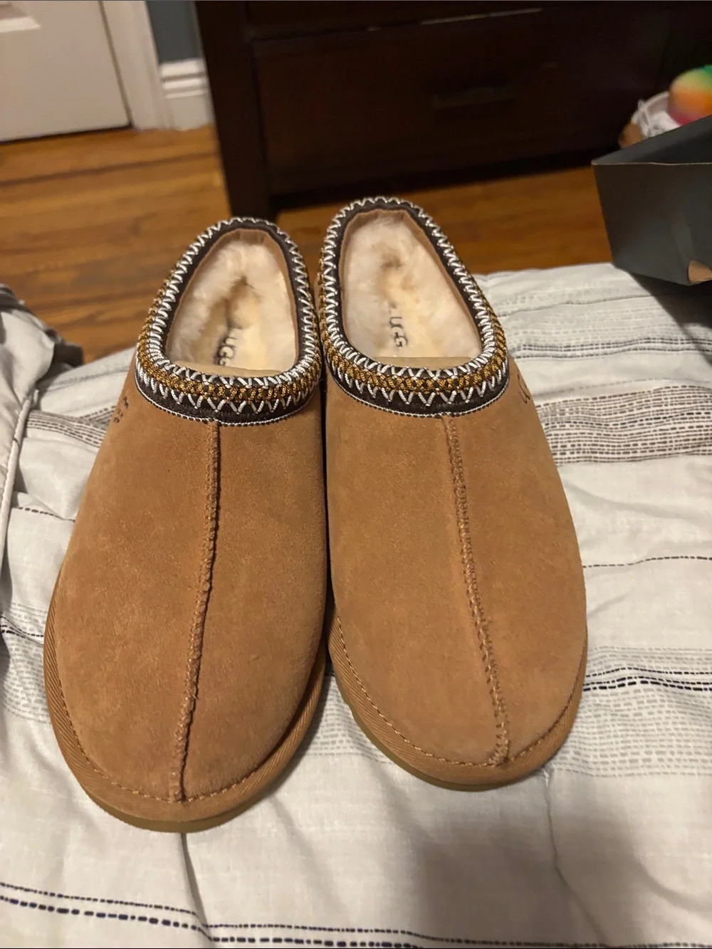 UGG Black and Tan Logo Shoe Box
